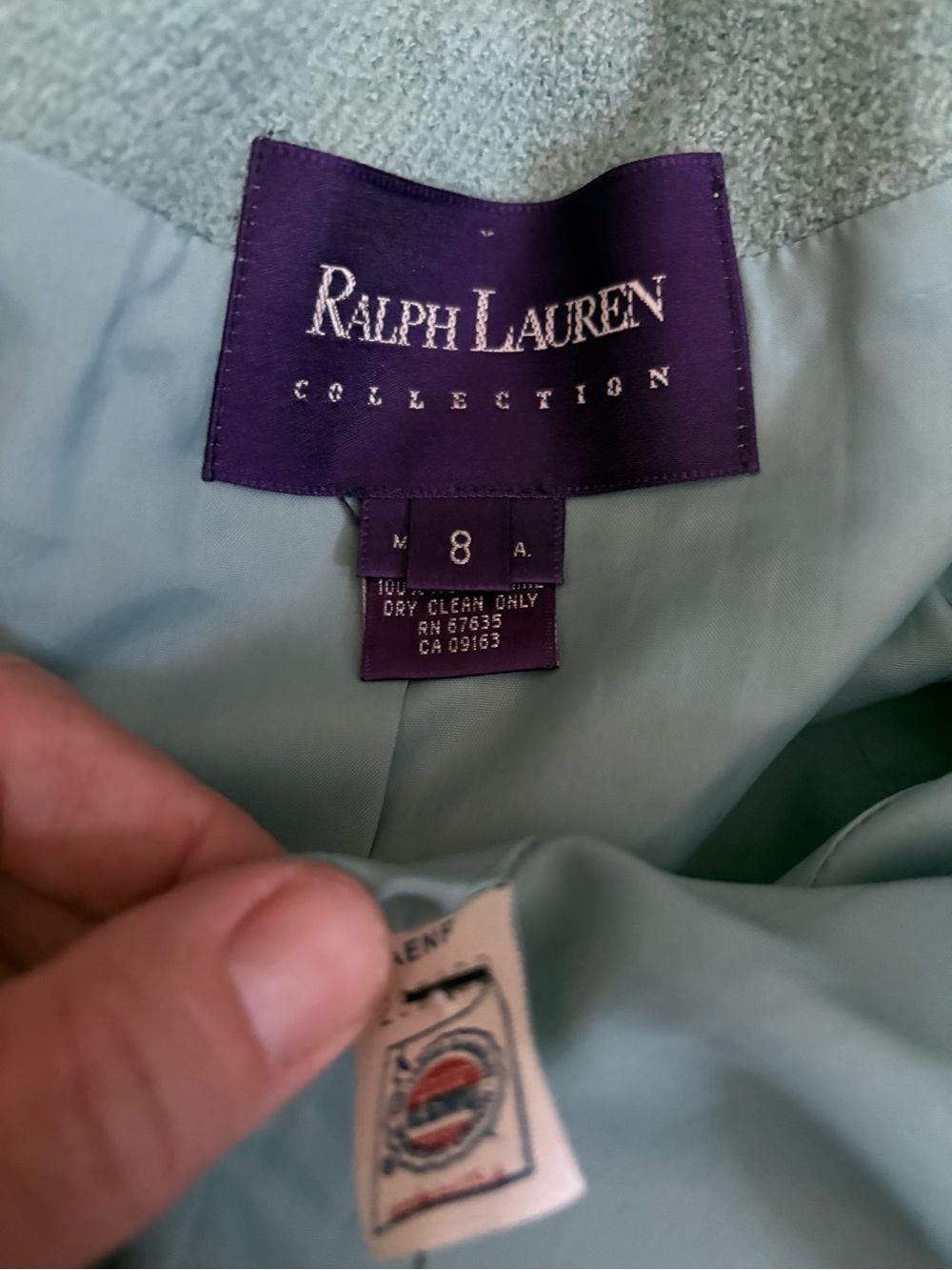 Ralph Lauren Purple Label Women's Mint Tailored Button-Front Blazer Size 8 - Picture 11 of 16